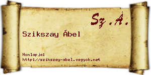 Szikszay Ábel névjegykártya